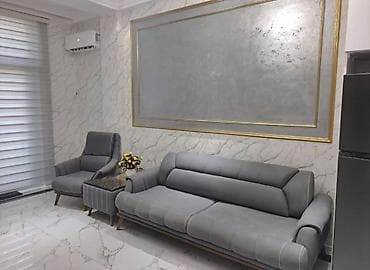 Peyk antenalarının quraşdırılması: Mərmər effektli interyer dizaynı və tam təmir xidməti - Hamam və — 3