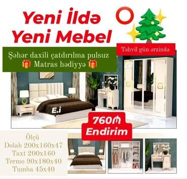 1 nəfərlik çarpayı: İkinəfərlik çarpayı, Dolab, Yeni — 1