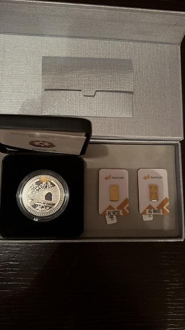 hədiyə: Gümüş külçə - 1oz (31.1) gr. - 235 Azn Azərgold qızıl külçələr - — 4