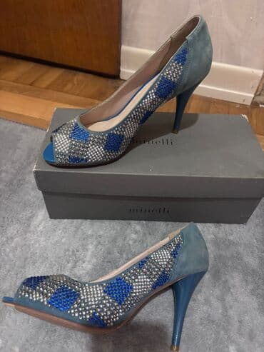 4xl nece razmerdi: Tuflilər, Ölçü: 36.5, rəng - Mavi, Yeni — 4