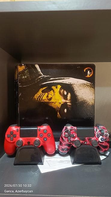 PlayStation 4 Slim oyun konsolu – ici oyun dolu prasifkali madel