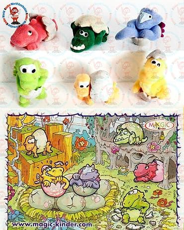 kinder stranger things: Kinder – Magic Kinder “dinozavr balaları” kolleksiyası - Rəngarəng — 1