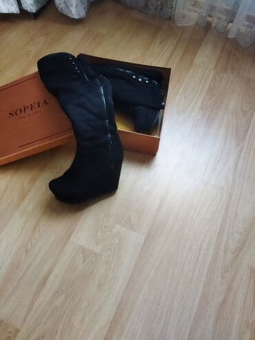 qadın çəkmələri: Ölçü: 39, rəng - Qara, İşlənmiş — 2