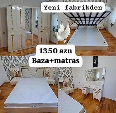 mdf qapilar: İkinəfərlik çarpayı, Dolab, Yeni — 1