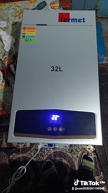 Крепежные изделия: Termet 32L divar tipli su qızdırıcısı - Tutum: 32 litr - Rəqəmsal LED — 1
