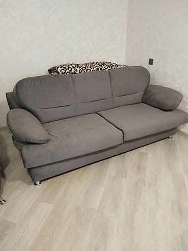 ofis divan: Divan və kreslo dəsti - Rəng: tünd boz - Komplekt: 1 ədəd 3 nəfərlik — 1