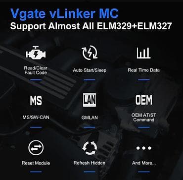 cesqa arxa stop: Vgate vLinker MC+ (BLE+BT) – peşəkar OBDII diaqnostika adapteri - — 5