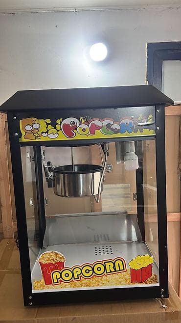 nar aparati: Popcorn aparatısı – vitrin tipli, elektriklə işləyən - Korpus: qara — 4