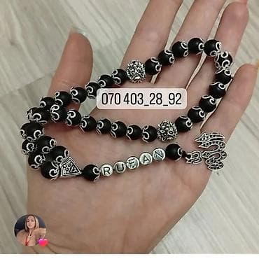 qara yubka: Məhsul: Şəxsi adla yığılan kişi təsbehləri - Qara mat və ya parlaq — 4