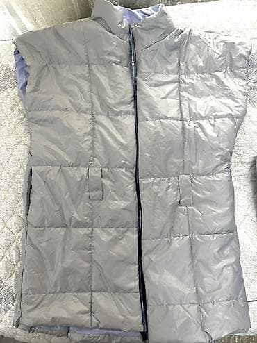 Niccy brendi qadın üçün yastı tikişli puffa jilet - Rəng: boz - Ölçü