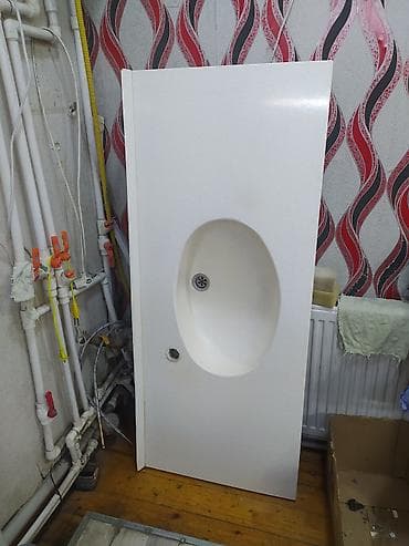 3 eded xoncali taxda qapi lazimdir: Akril tezgah-lavabo paneli - Material: akril/daş kompozit (bərk — 3