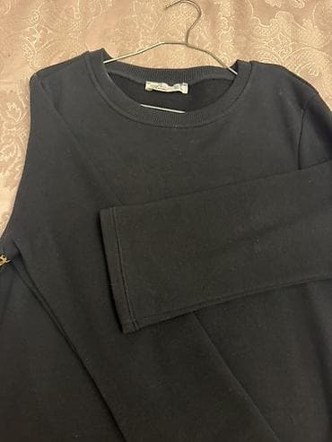 leopard: Qadın paltarı – sweatshirt üst və leopard naxışlı ətək kombini(1 defe — 4