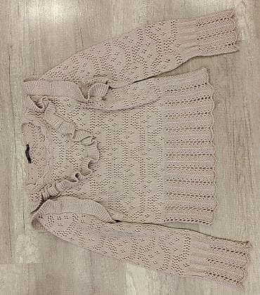 Кофты, свитеры: ✨ Zərif Toxuma İncə Kofta ✨ 👗 Ölçü: S (36) 🎨 Rəng və Stil: Krem / — 1