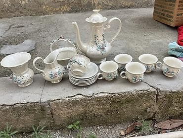 çaydan: Çay dəsti, rəng - Ağ, Farfor, 6 nəfərlik — 2