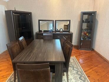 Qonaq otağı üçün, Açılmayan, Dördbucaq masa, 6 stul