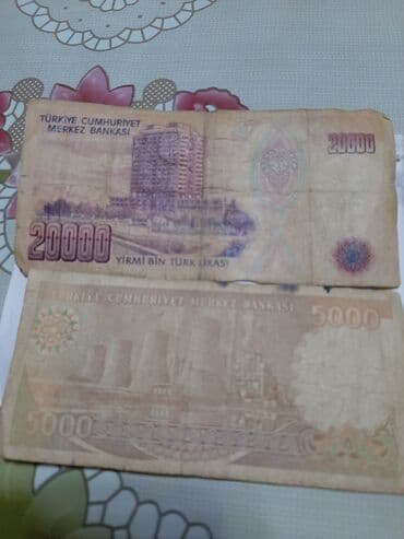 1 dollar qiyməti: Turk Lirasi.Antikvar puldur.Yaxwi vaziyattadir.2 adaddir.Kolleksiya — 2