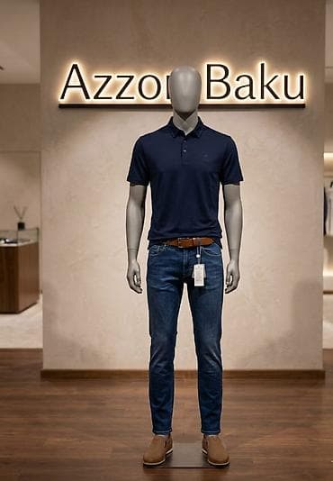 Kişi geyim dəsti – klassik casual üslub Təsvir: - Polo köynək: Qısa