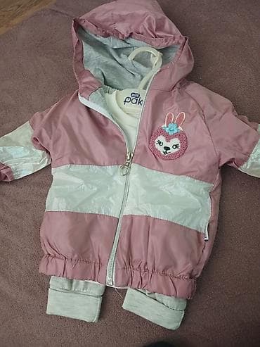 üst geyimi: Uşaq üçün kapüşonlu yüngül kürəcək/jiletli üst geyim dəsti. Marka — 1