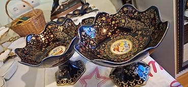 divan ustu parcalar: Məhsul: 2 ədəd dekorativ ayaqlı qab (kompot/meyvə/şirniyyat qabı) - — 1