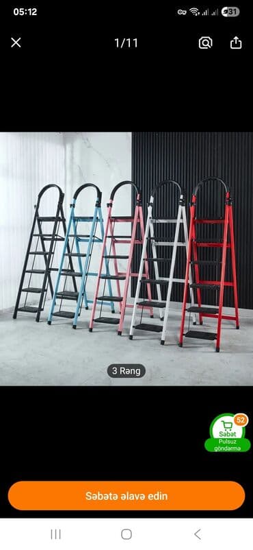 Teleskopik nərdivan, müxtəlif hündürlüklərdə işləmək üçün ideal olan