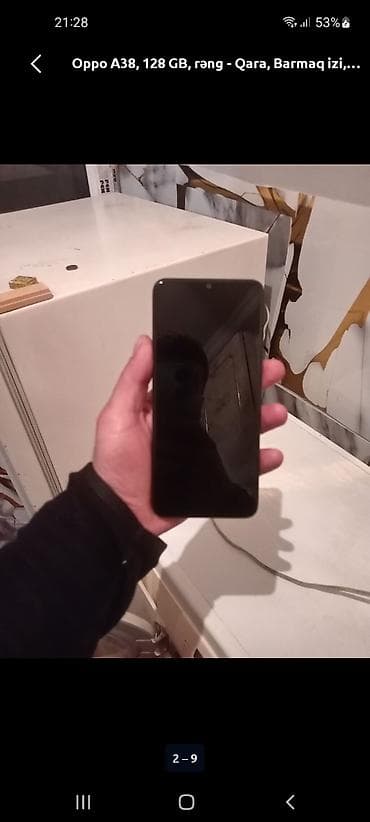 Oppo A38, 128 GB, rəng - Qara, Barmaq izi — 2