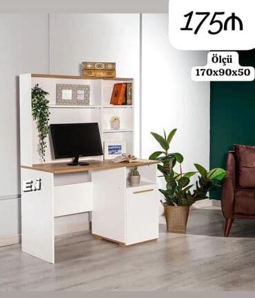 komputer şəkilləri: Kompüter masası, Açılmayan, Künc masa — 1