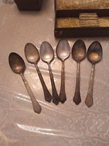 Antik metal qaşıq dəstləri - Bir neçə müxtəlif dizaynda klassik — 5