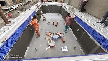 Hovuz tikintisi və təmiri. Строителство бассейнов в Азербайджане