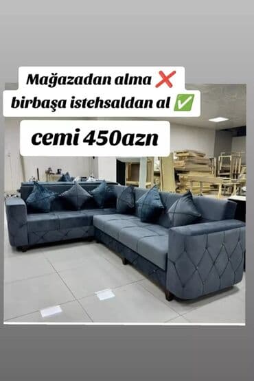 mingəçevirdə divan: Künc divan, Yeni, Açılan, Bazasız, Parça, Şəhərdaxili pulsuz çatdırılma — 3