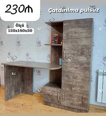 Masa-dolab dəsti - Qiymət: 230₼ - Ölçü: 150 x 140 x 50 sm - at lalafo.az Masa-dolab dəsti - Qiymət: 230₼ - Ölçü: 150 x 140 x 50 sm -