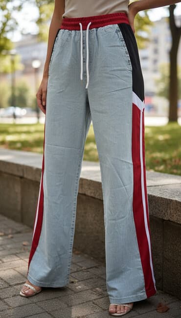 şiş qadın ətəkləri: Bol kəsim Şalvar, XS, rəng - Mavi — 1