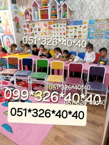 qidalandırmaq üçün uşaq stul yelləncək: Uşaq baxçası üçün stullar Uşaq üçün stol stul Masa ve oturacaq — 2