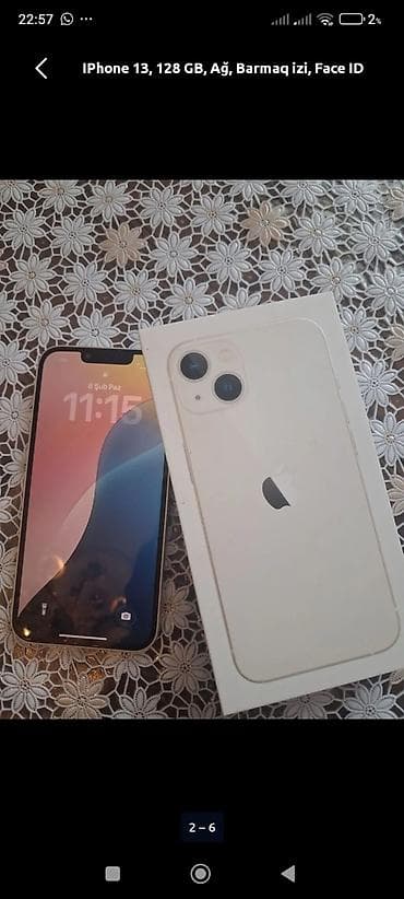telefon aksesuarları toptan: IPhone 13, 128 GB, Ağ, Face ID — 2