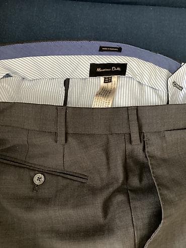 ketan şalvarlar: Klassik Şalvar, Massimo Dutti, L, rəng - Boz — 1