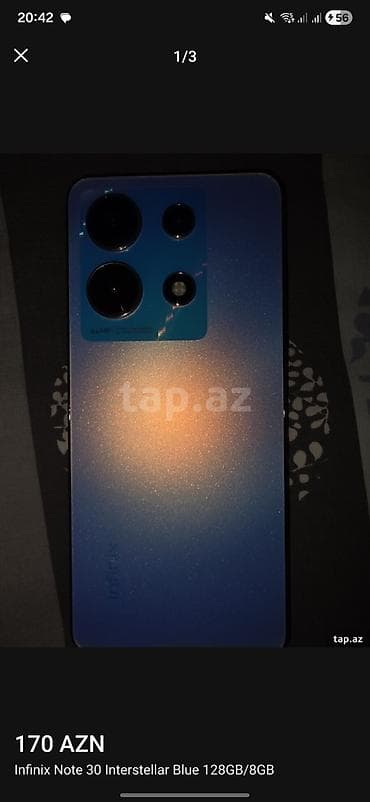 Infinix Note 30, 128 GB, rəng - Mavi