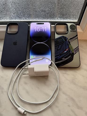 iphone 11 satisi: IPhone 14 Pro Max, 128 GB, Deep Purple, Simsiz şarj, Face ID — 1