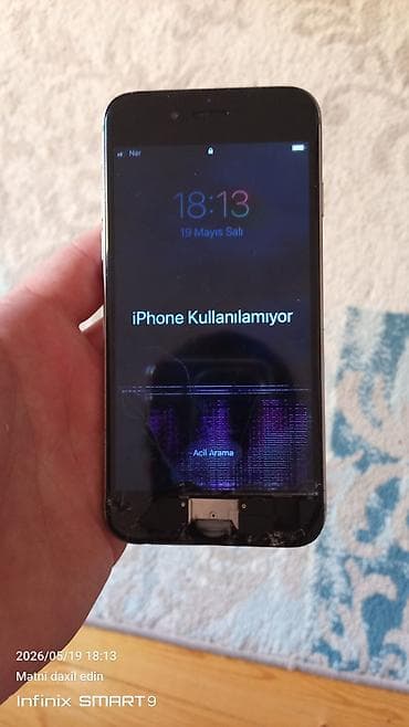 IPhone 6s, 16 GB, Gümüşü, Qırıq