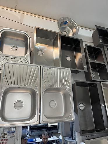 sandık: Kvadrat Mətbəx çanağı, Paslanmaz polad — 5