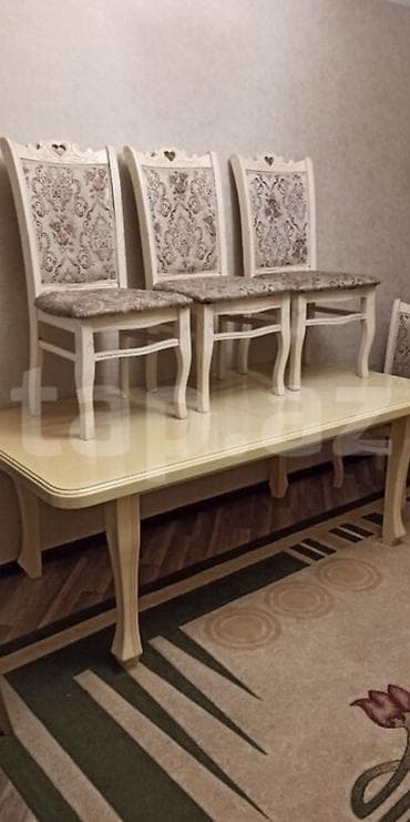 Klassik üslublu yemək masası və stul dəsti - Dəst tərkibi: 1 ədəd