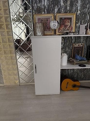 kiçik dolab: Ağ rəngli şkaf-modul - Dizayn: Minimalist, düz xətli, ağ korpus və — 7