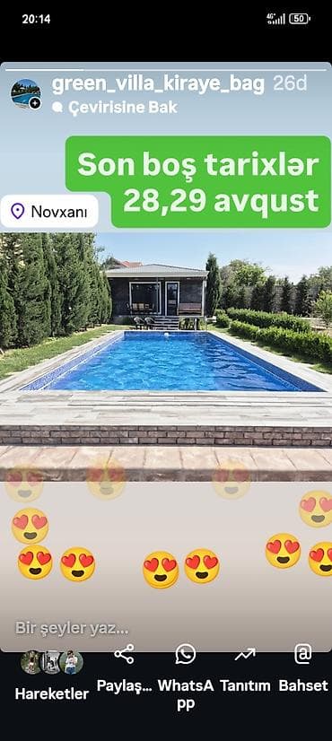 3 otaqlı: Novxanı – “Green Villa” kirayə bağ evi - Geniş, yaşıllıqla — 4