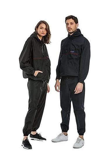 Idman geyim dəsti – qapüşonlu üst və şalvar - Rəng: qara, incə