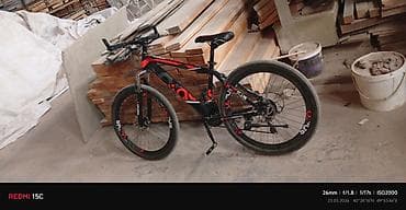 velosibet ucuz: Dağ/şosse üçün universal velosiped - Rəng: qara-qırmızı dizayn - — 2