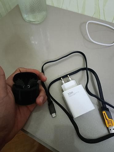 33w adapter: Yeni Simsiz (Bluetooth) Qulaqcıqlar, Hoco, rəng - Qara — 3