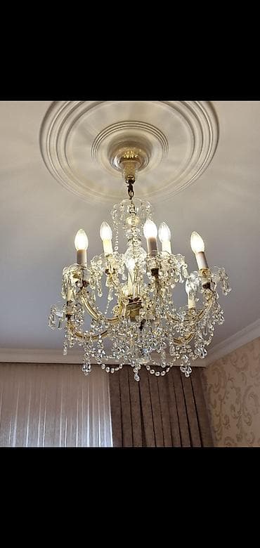 dekor reqemler: 350 manat Təmiz Cexiyanin 9samli billur lustra coxdanindi baha alinib — 1