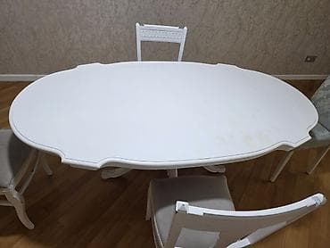 Qonaq otağı üçün, Açılmayan, Oval masa, 6 stul