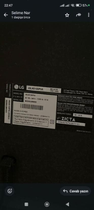 монитор lg 19: LG 124 ekran ekranı yanıb 49 diaqonal ünvan Həzi Aslanov metrosu — 2