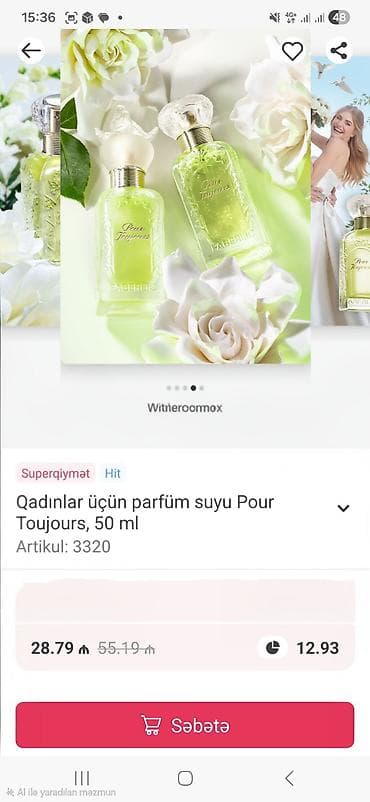 Qadınlar üçün parfüm suyu Faberlic Pour Toujours, 50 ml Artikul