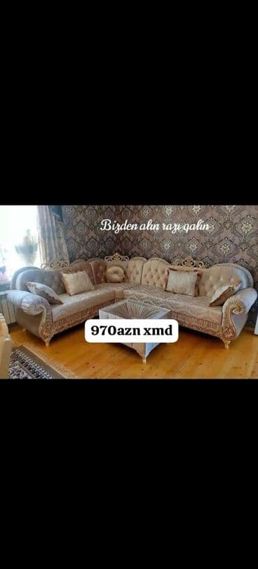 угловые диваны в баку: Угловой диван, Раскладной, Ткань — 42