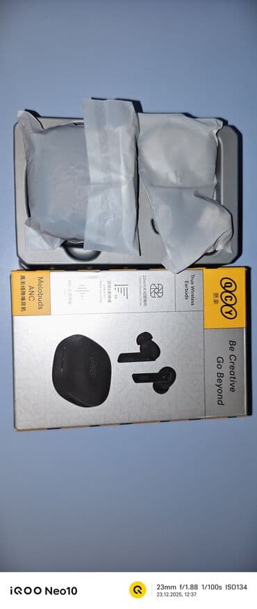 Minidisk və disk pleyerlər: İşlənmiş Simsiz (Bluetooth) Qulaqcıqlar, QCY, rəng - Qara — 5